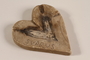Heart shaped carved stone ashtray acquired by a British officer