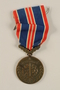 Ceskoslovenskou Medaila za Chrabrost [Medal of Valor] awarded to a Czech Jewish soldier