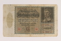 Weimar Germany Reichsbanknote, 10000 mark note owned by Fanni Reznicki