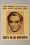 Buy War Bonds poster with portrait of Abraham Lincoln