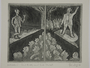 Plate 25, Herbert Sandberg series, Der Weg: two men performing on separate stages