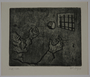 Plate 54, Herbert Sandberg series, Der Weg: a prisoner catches bread tossed through his window