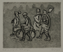 Plate 70, Herbert Sandberg series, Der Weg: four men walking to work