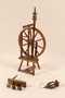 Wooden spinning wheel used while in hiding in Belgium