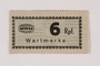 Holleischen subcamp scrip, 6 Reichspfennig note
