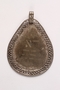 Teardrop pendant with an engraved inscription