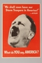 US wartime poster of Hitler promising to bring storm troopers to America