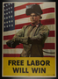 US homefront poster with an image of a welder