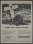 War bonds poster with a soldier's helmet by a white cross grave marker