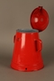 Red metal pot