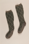 Green and gray wool socks