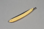 Straight razor with yellow plastic handle