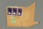 Stamps on portion of envelope