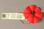 "Buddy" poppy made by disabled veterans