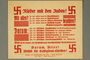 Leaflet, "Nieder mit den Juden"