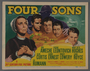 Set of seven lobby cards for the film “Four Sons" (1940)