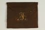 Monogrammed bag for storing a prayer shawl saved by a German Jewish refugee