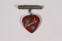Stickpin with a painted glass heart acquired by a US soldier
